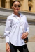 CAMISA PUNHOS DE LASTEX TRICOLINE OFF WHITE ALANA