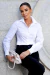 CAMISA PUNHOS FRANZIDOS TRICOLINE OFF WHITE KAREN