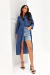 VESTIDO CHEMISE MIDI DENIM LAISE CLARA BÁRBARA