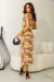 REGATA CROPPED COM PREGA FRONTAL ESTAMPADA VISCOSE TERRACOTA CARINE - ENTS