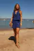 SHORT SAIA VISCOSE SARJADA AZUL MARINHO JOANA - ENTS