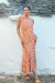 VESTIDO LONGO OMBRO SÓ VISCOSE ESTAMPADA LARANJA TERROSO CARLA