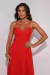 VESTIDO MIDI COM CINTO COM LINHO VERMELHO HIBISCO SHARON - comprar online