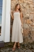 VESTIDO MIDI COM LINHO NATURAL RAFAELA - ENTS