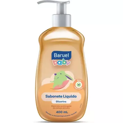 SABONETE LIQUIDO BARUEL BABY GLICERINA CABECA AOS PÉS 400ML
