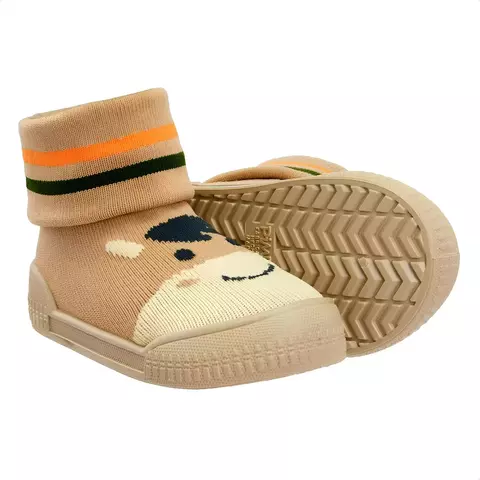 MEIA PIMPOLHO 74385 C/SOLA COMFORT C/VIRA BEGE/CAVALO MASC 18