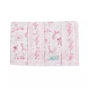 TOALHA DE BOCA MINASREY 541019 GIRAFA NICE ROSA