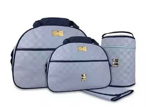 KIT DE BOLSAS MAVE BABY 1053/54 XADREZ 3PÇS