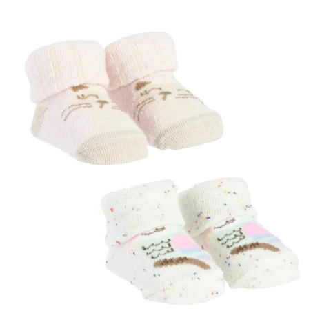 KIT MEIA PIMPOLHO 43404 OFF WHITE ARARA/ROSA GATO