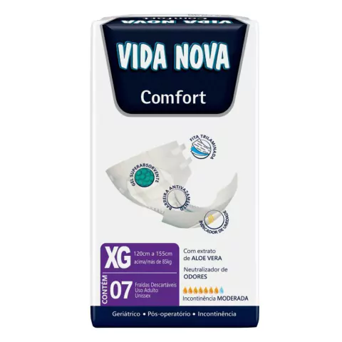 FRALDA ADULTO VIDA NOVA CONFORT PACOTINHO XG