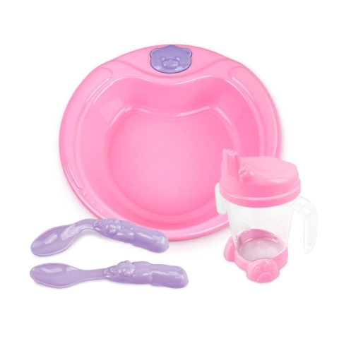KIT REFEIÇÃO ADOLETA 0195 COLORE ROSA 4PÇS