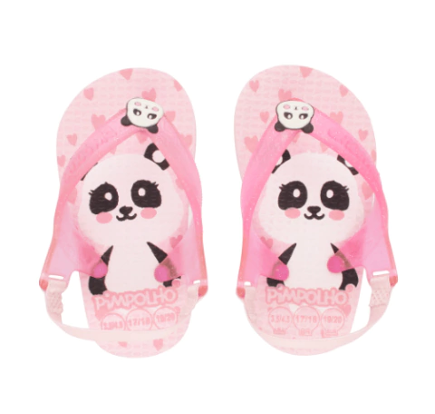 CHINELO PIMPOLHO PRAIANA BABY ROSA/PANDA FEM 17/18