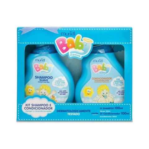 KIT MURIEL BABY SHAMPOO 100ML + CONDICIONADOR AZUL 100ML