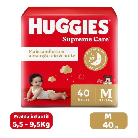 HUGGIES SUPREME CARE MEGA M 40UND