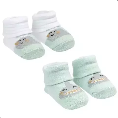 KIT MEIA PIMPOLHO 0003002 VERDE TUBARAO/VERDE BALEIA