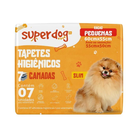 TAPETES HIGIENICOS SUPER DOG PEQ 60X55 C 7UND
