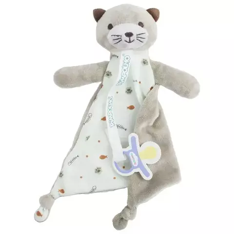 NANINHA PIMPILHO 56102 COM PRENDEDOR DE CHUPETA UNISEEX CINZA/GATO