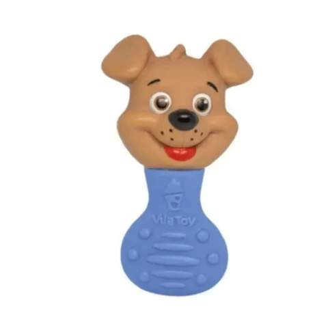 MORDEDOR E CHOCALHO VILATOY 100312 CACHORRO AZUL