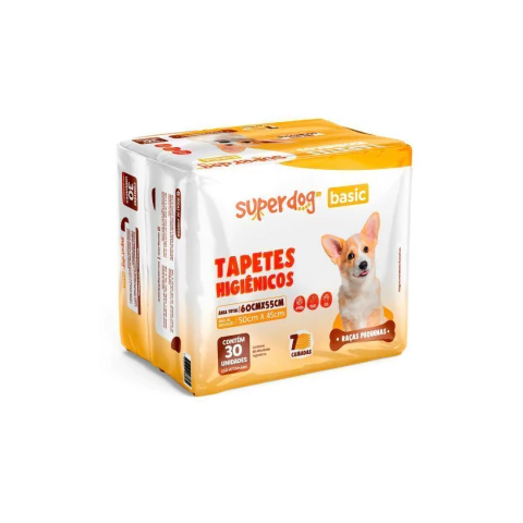 TAPETES HIGIENICOS SUPER DOG BASIC PEQ 60x55 C 30UND