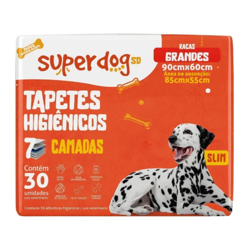 TAPETES HIGIENICOS SUPER DOG GDE 90X60 C 30UND