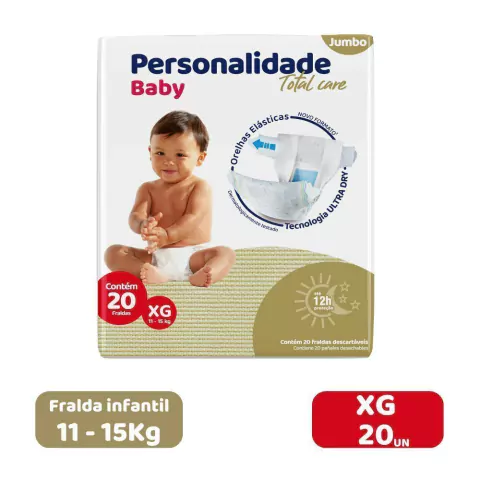 PERSONALIDADE BABY TOTAL CARE JUMBO XG 20UN