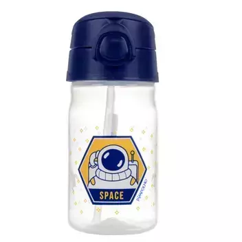 COPO PIMPOLHO 94601 COM CANUDO DE SILICONE 370ML MASC MARINHO/ASTRONAUTA