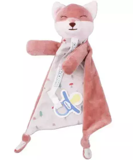 NANINHA PIMPOLHO 55902 COM PRENDEDOR DE CHUPETA FEM ROSA/RAPOSA