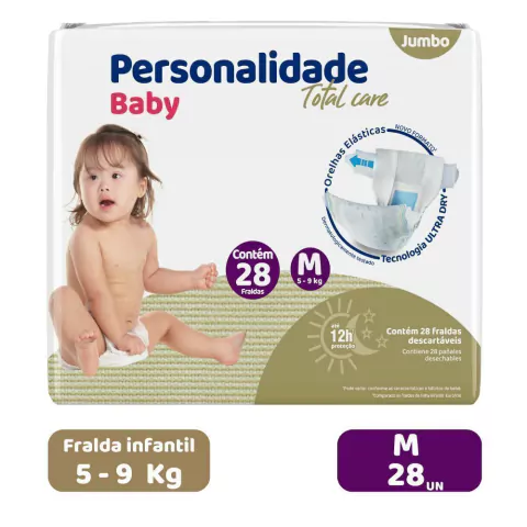 PERSONALIDADE BABY TOTAL CARE JUMBO M 28UN