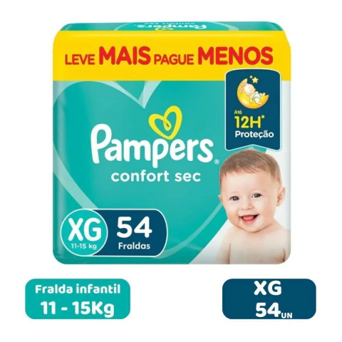 PAMPERS CONFORT SEC XG 54UND