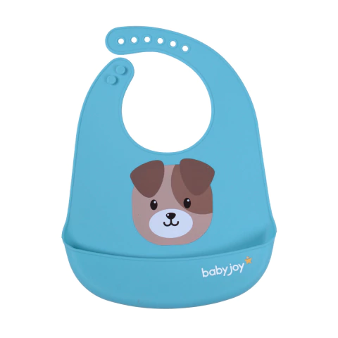 BABADOR INCOMFRAL 15036549 BABY JOY SILICONE PEGA MIGALHAS CACHORRO AZUL