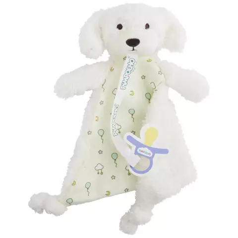 NANINHA PIMPOLHO 56103 COM PRENDEDOR DE CHUPETA UNISSEX OFF WHITE/POODLE