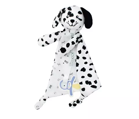 NANINHA PIMPOLHO 56001 COM PRENDEDOR DE CHUPETA BRANCA/DALMATA