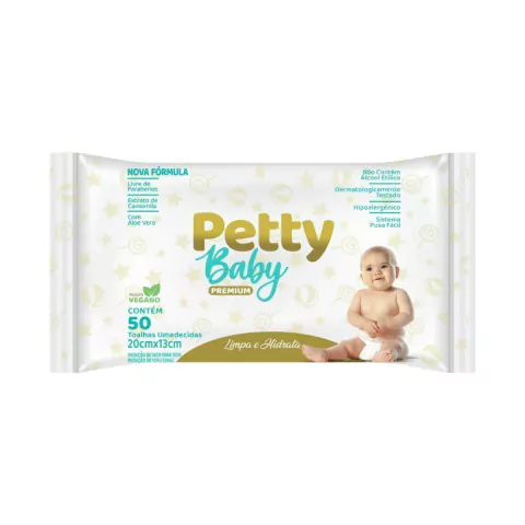 TOALHAS UMED PETTY BABY PREMIUM 50UND