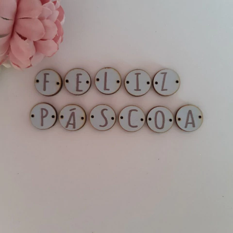 Botão Feliz Páscoa - Azul
