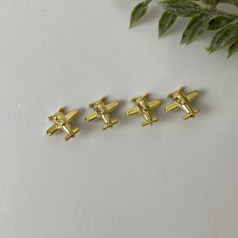 Botão Avião Dourado
