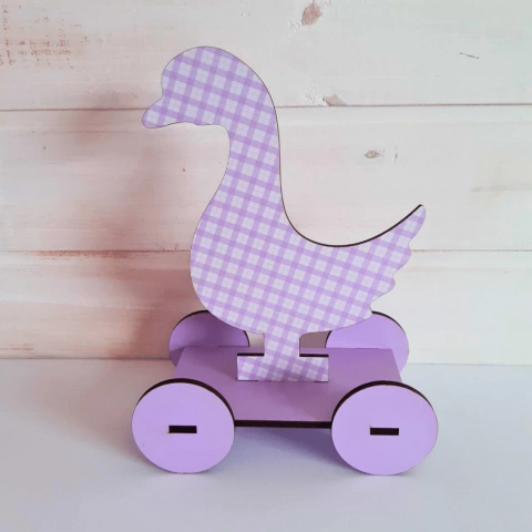 Pato g. com rodinhas - Lilás