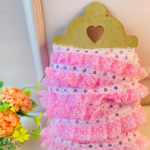 Renda Frufru Poá Rosa