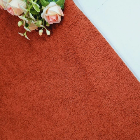 Tecido Uniflokinho Canela com elastano