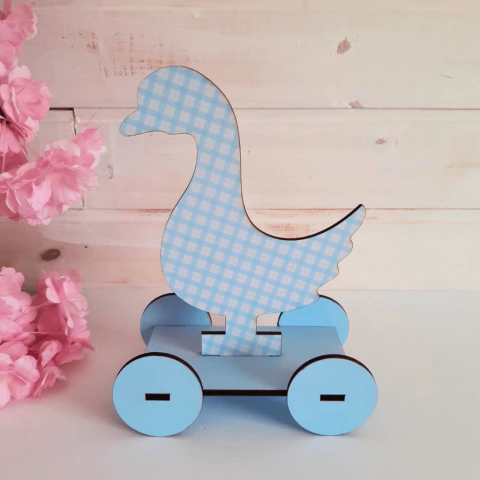 Pato g. com rodinhas - Azul