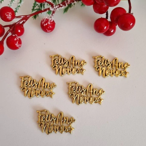 Feliz Ano Novo - Dourado