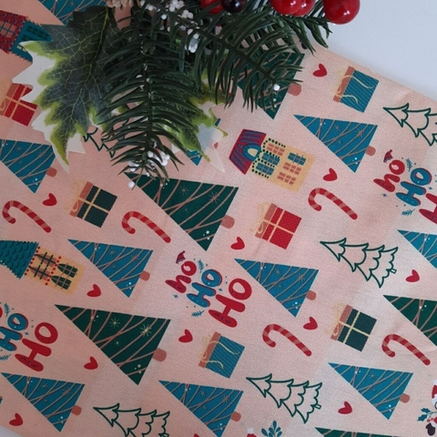 Tecido Natal HoHoHo
