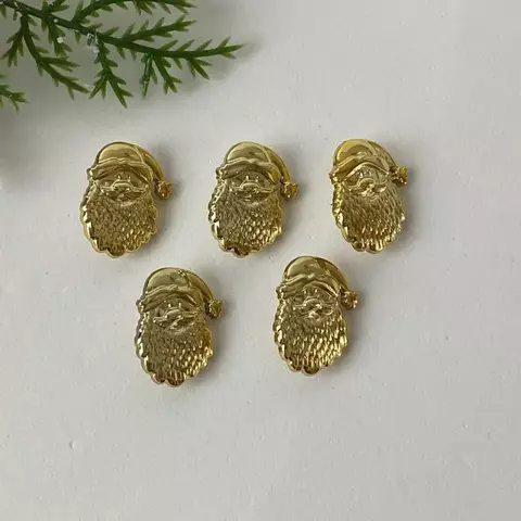 Botão Papai Noel Dourado