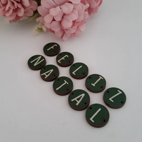 Botão Feliz Natal - Verde