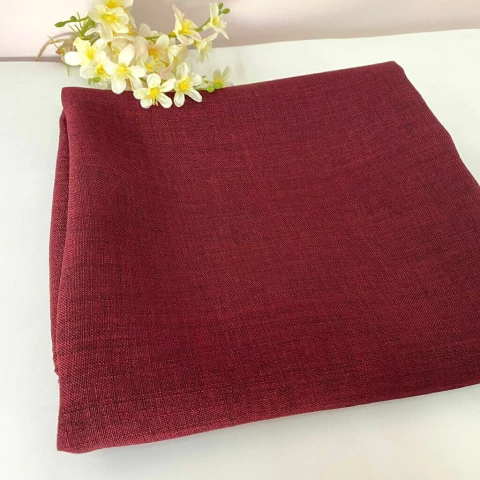Tecido Linhão Rustico- Vermelho Bordo