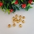 Miçangas douradas para decoração de natal 