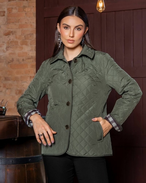 CASACO DE MATELASSE JASMIN VERDE