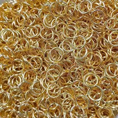 Argolinha para Montagem 8MM LATÃO OURO CATAFORETICO PACOTE COM 250GR - comprar online