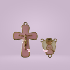 KIT INFANTIL CRUCIFIXO + ENTREMEIO ( PRAZO DE PRODUÇÃO ATÉ 7 DIAS UTEIS APOS CONFIRMAÇÃO DE PAGAMENTO)
