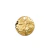 Pingente circular dourado com textura orgânica em relevo e abertura superior para montagem.