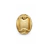 Entremeio Oval de Resina Efeito Pedra Salmão com Dourado - 2 Un na internet